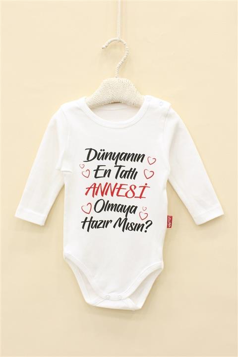 Lullaby Bebek Dünyanın En Tatlı Annesi Olmaya Hazırmısın Yazılı Body