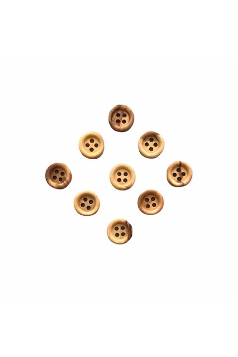 Selin Ahşap Düğme 11 mm 6 Adet