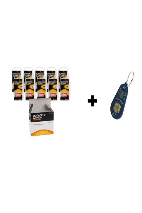 Duracell Activair 13 Numara Işitme Cihaz Pili 6'lı Blister 10 Paket + Işitme Pili Test Cihazı