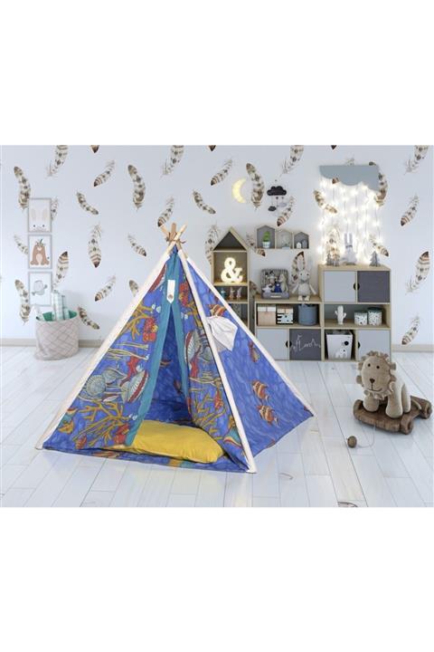 Lilabebe Mavi Balıklı Oyun Çadırı