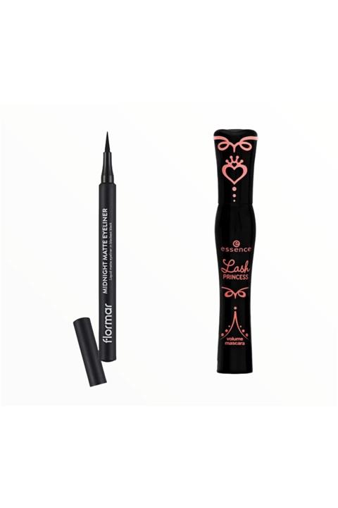 Flormar Midnight Likit Eyeliner Ve Essence Lash Princes Maskara