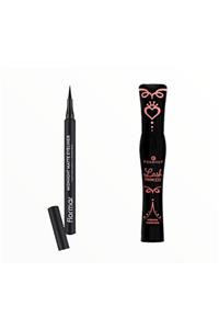 Flormar Midnight Likit Eyeliner Ve Essence Lash Princes Maskara