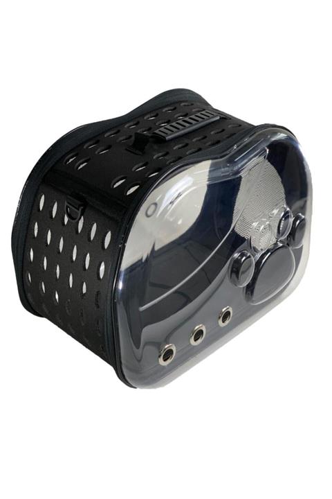 Glipet Paw Şeffaf Kedi Köpek Taşıma Çantası 42 X 26 X 35 Cm Siyah