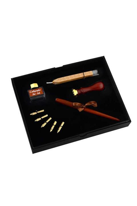 Steelpen Ahşap Kalem Damga Mum Mühür Kaligrafi Seti