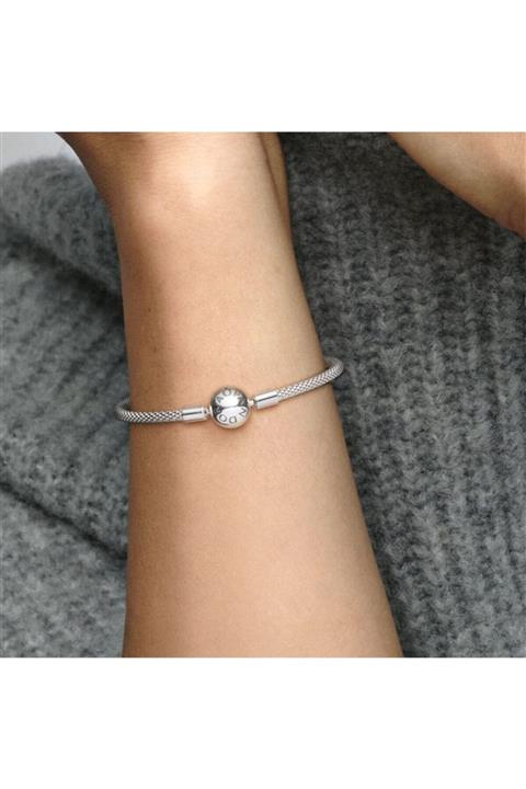 CHARM'S Pando Modeli Moments Gümüş Rengi Tel Örgü Bilezik