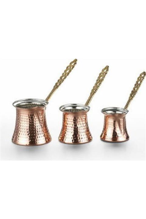 EzJet 3lü Bakır Cezve Seti