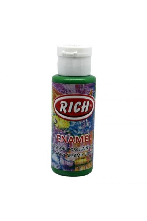 Rich Enamel Cam Seramik Boyası 70cc - Yaprak Yeşili