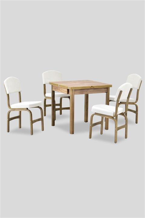 VİLİNZE Incir 80 Kestane/beyaz Mutfak Masası Takımı