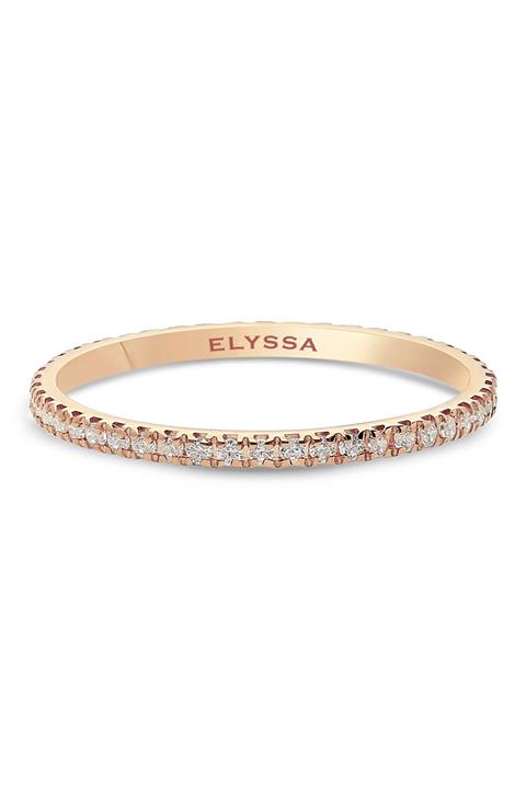 Elyssa Jewelry 14 Ayar Gerçek Aşk Tamtur Pırlanta Yüzük