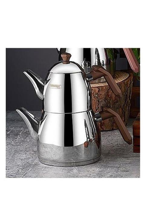 Kahramanlar Elmas Çelik Çaydanlık Takımı Mega Boy