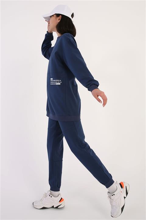 ALLDAY Koyu Mavi Aplikeli Eşofman Takımı