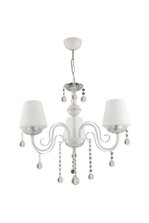 Trendylight Berfin 3 Lü Beyaz Renkli Taşlı Avize