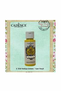 Cadence Style Matt Enamel Cam & Porselen Boyası 59 ml. E-358 Sarı Yeşil