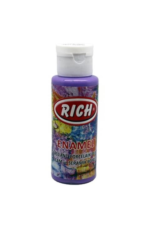 Rich Enamel Cam Seramik Boyası 70cc - Eflatun