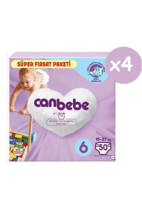 Canbebe Süper Fırsat Paketi Bebek Bezi 6 Numara 50x4 200 Adet