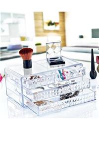 Box Up Ft-22 Akrilik Lüx Diamond 4 Çekmeceli Büyük Organizer