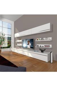 Decoraktiv Eko 8y Mdf Tv Ünitesi Tv Sehpası Parlak Beyaz