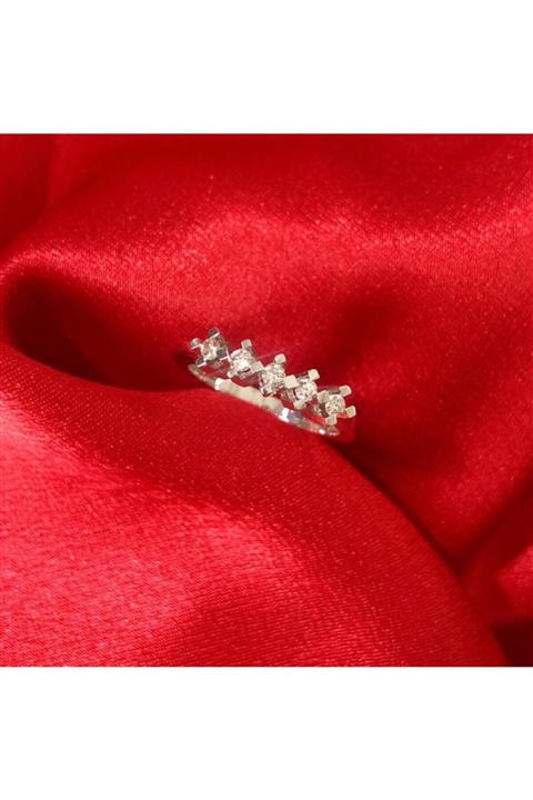 ydg elmastaki Pırlanta Beş Taş Yüzük