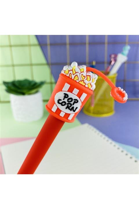 Şeker Ofisi Jel Kalem Fast Food Sevimli Popcorn