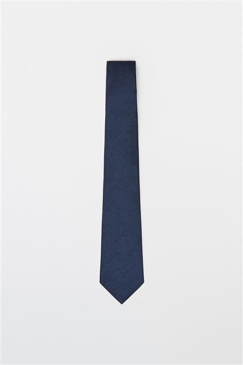 Massimo Dutti Erkek Lacivert Dokulu %100 İpek Kravat 01271701