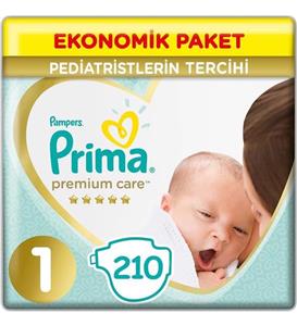 Prima Premium Care Bebek Bezi 1 Beden Yenidoğan 2-5 Kg (3*70) 210 Adet