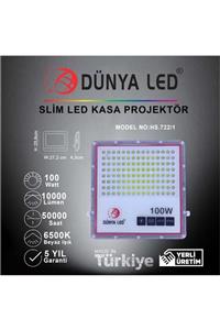 DÜNYA LED Hs.722/1 100w Smd Led Slim Projektör 6500k Beyaz Işık