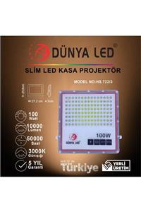 DÜNYA LED Hs.722/3 100w Smd Led Slim Projektör 3000k Günışığı