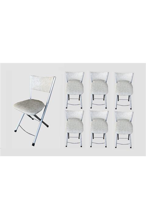 Orjinal merkez Portatif Katlanır Kamp Mutfak Bahçe Sandalyesi Gri 6 'lı