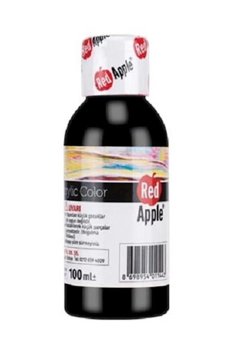 Red Apple Akrilik Boya Siyah 100 gr. Ra110-16