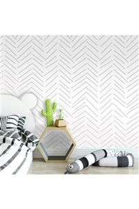 LAGOONkids Modern Chevron – Gray Çocuk Odası Duvar Kağıdı