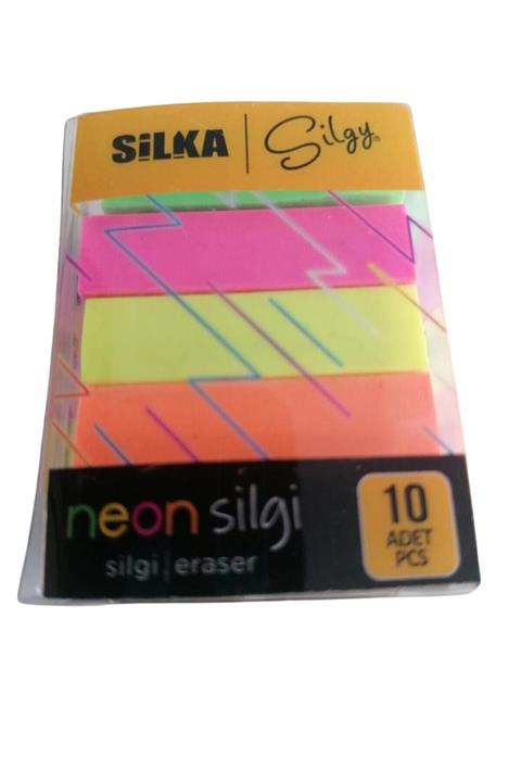 Neon Renkli Silgi 10 Adet