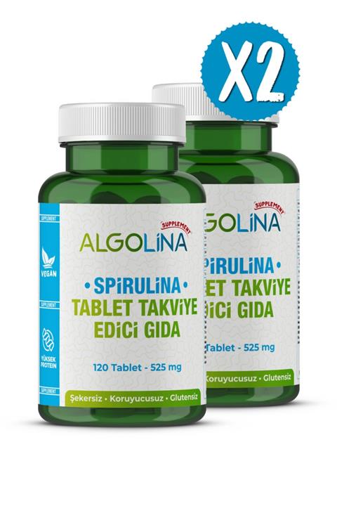 Algolina Spirulina Tablet 525 mg 120 Tablet 2 Adet