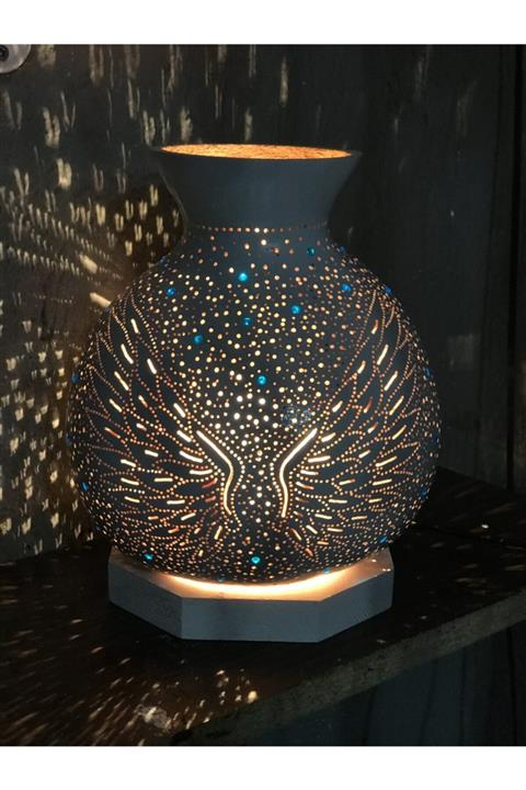 Yalı Kabak Dekoratif Su Kabağı Lamba,gece Lambası