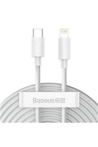 Baseus Pd 20w Iphone 12,11,xs,xr Usb-c To Lightning Şarj Kablosu 2 Adet Set 1.5m-beyaz