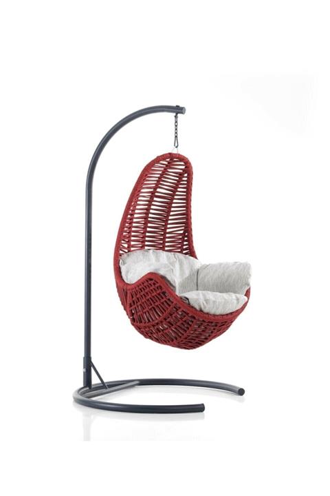 SARBUNU Bahçe Balkon Salıncağı Hamak Salıncak Kule Modelli Kırmızı Renk