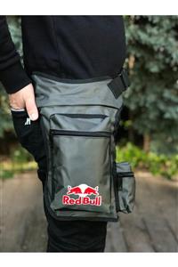 Red Bull 3 Gözlü Su Geçirmez Premium Kalite Bacak Çantası Haki