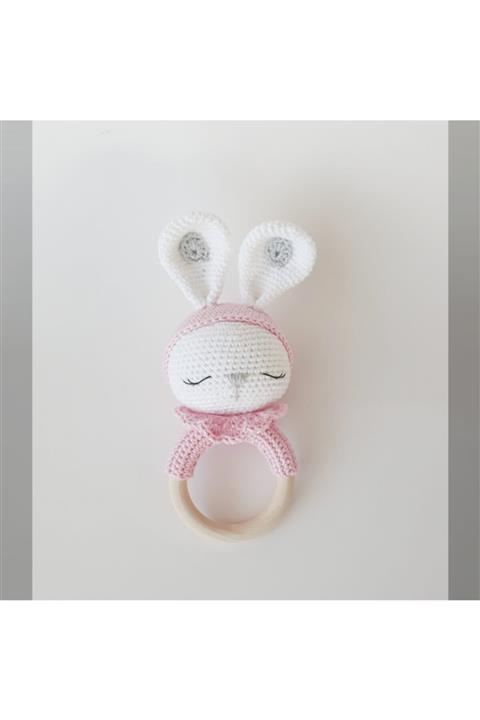 CARMELİNA Amigurumi Organik Örgü Tavşan Çıngırak