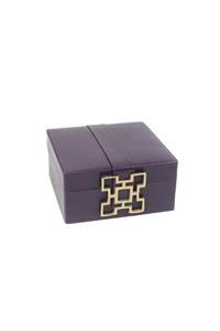 Mikasa Moor Mor Gold Deri Takı Kutusu 17x17x8 Cm