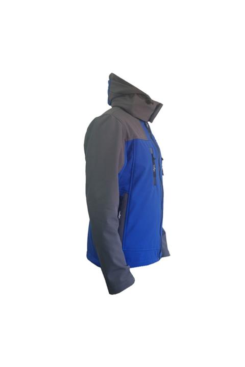 Lemigo Softshell Kapşonlu Mont Mavi-gri 3xl