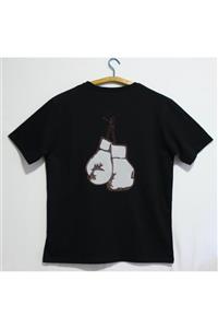 noftly Boks Eldiveni Nakışlı T-shirt