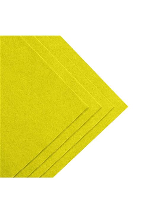 toptankece Sarı Kalın Keçe 2 Mm Kalınlığında 25x25 Cm Ölçülerinde, Hobi Keçe