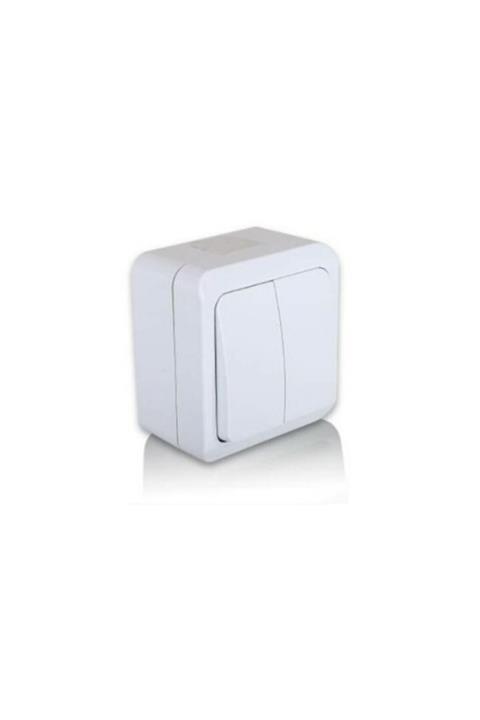 Elektrikçim Sıva Üstü Ikili Anahtar (komitatör)