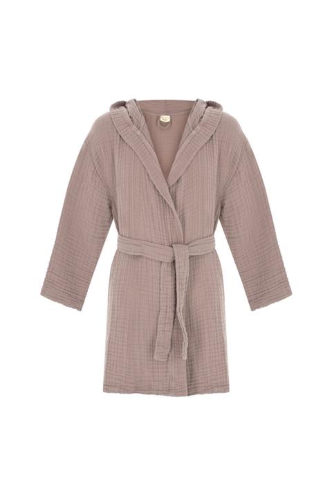 stylishome Kapüşonlu Yumuşak Müslin Çocuk Bornozu