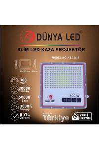 DÜNYA LED Hs.725/3 300w Smd Led Slim Projektör 3000k Günışığı