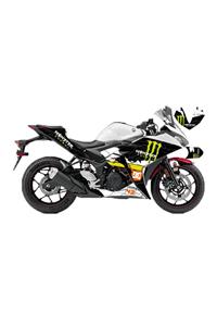 Accessorypart Yamha Yzf R25 Monsterwhite Sticker Seti