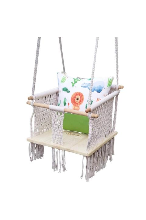 gusuu Makrome Bebek Salıncağı – Beyaz