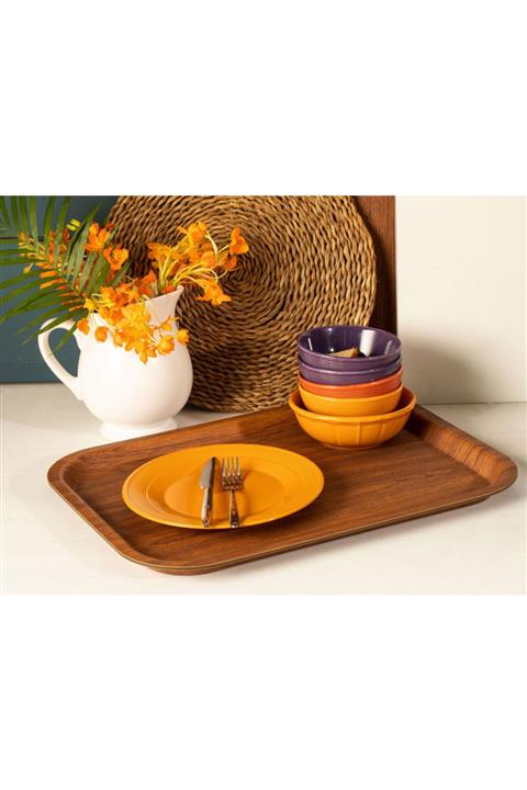 Madame Coco Renard Garcia Tepsi - Toprak - 37x53 Cm