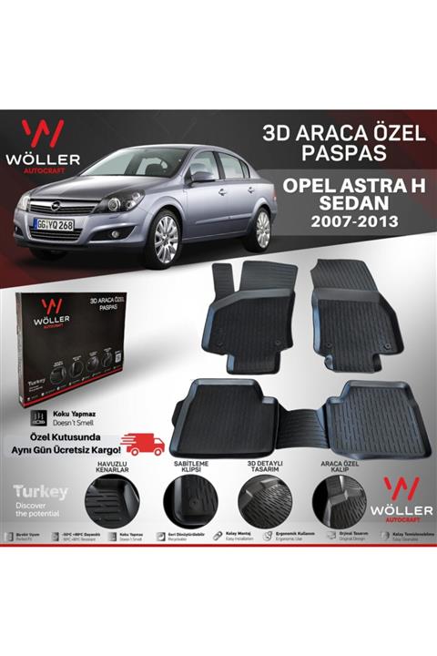 wöller Opel Astra H Sedan Paspas 2007 2013 3d Havuzlu Paspas