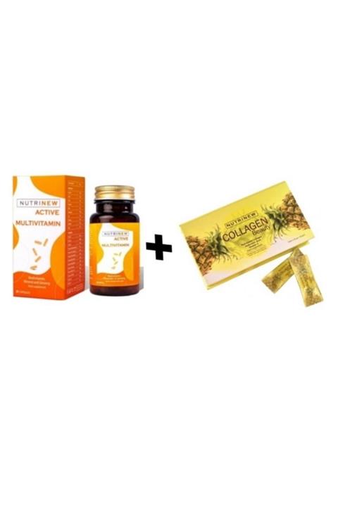 Nutrinew Vitamins Nutrinew Ananas Aromalı Beauty Kolajen Ve Vitamins Actv Multivitamin