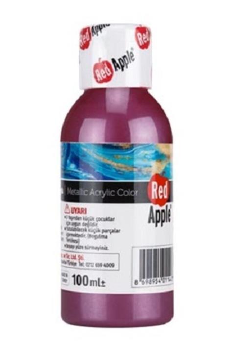 Red Apple Metalik Akrilik Boya Mor 100 gr. Ra110-79